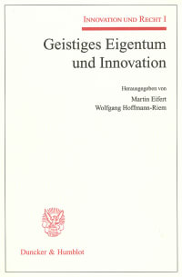 Cover Innovation und Recht. 4 Bände