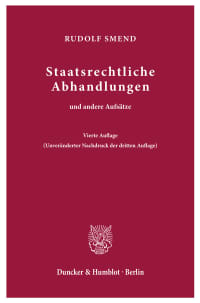 Cover Staatsrechtliche Abhandlungen