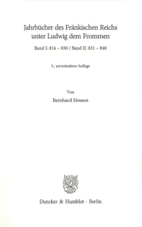 Cover Jahrbücher des Fränkischen Reichs unter Ludwig dem Frommen. Band I und II