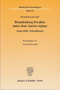 Cover Brandenburg-Preußen unter dem Ancien régime