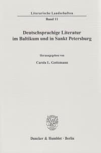 Cover Deutschsprachige Literatur im Baltikum und in Sankt Petersburg