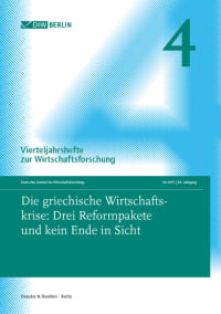 Cover Die griechische Wirtschaftskrise: Drei Reformpakete und kein Ende in Sicht