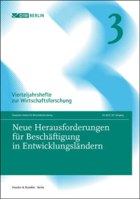 Cover Neue Herausforderungen für Beschäftigung in Entwicklungsländern