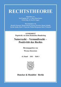 Cover Naturrecht – Vernunftrecht – Positivität des Rechts