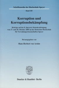 Cover Korruption und Korruptionsbekämpfung