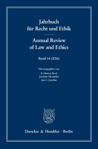 Cover Jahrbuch für Recht und Ethik / Annual Review of Law and Ethics