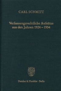 Cover Verfassungsrechtliche Aufsätze aus den Jahren 1924–1954