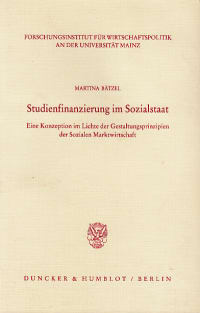 Cover Studienfinanzierung im Sozialstaat