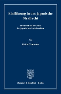 Cover Einführung in das japanische Strafrecht