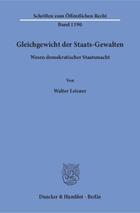 Cover Gleichgewicht der Staats-Gewalten