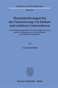 Cover Herausforderungen bei der Finanzierung von kleinen und mittleren Unternehmen