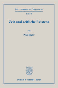 Cover Zeit und zeitliche Existenz