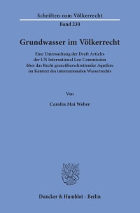 Cover Grundwasser im Völkerrecht