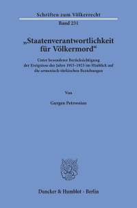 Cover »Staatenverantwortlichkeit für Völkermord«