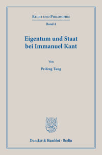 Cover Eigentum und Staat bei Immanuel Kant