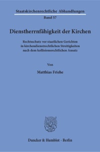 Cover Dienstherrnfähigkeit der Kirchen