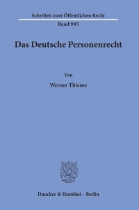 Cover Das Deutsche Personenrecht