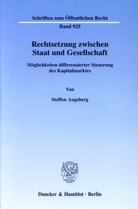 Cover Rechtsetzung zwischen Staat und Gesellschaft