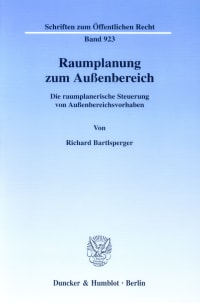 Cover Raumplanung zum Außenbereich