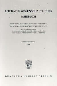 Cover Literaturwissenschaftliches Jahrbuch