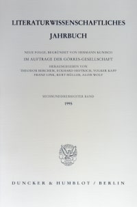 Cover Literaturwissenschaftliches Jahrbuch