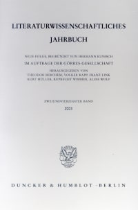 Cover Literaturwissenschaftliches Jahrbuch