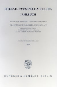 Cover Literaturwissenschaftliches Jahrbuch