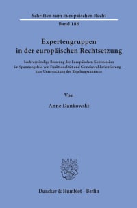 Cover Expertengruppen in der europäischen Rechtsetzung