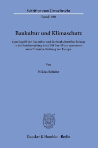 Cover Baukultur und Klimaschutz