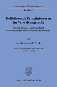 Cover Kollidierende Privatinteressen im Verwaltungsrecht