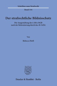 Cover Der strafrechtliche Bildnisschutz