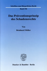 Cover Das Präventionsprinzip des Schadensrechts