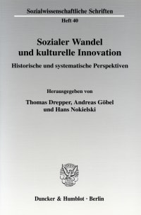 Cover Sozialer Wandel und kulturelle Innovation