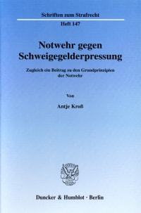 Cover Notwehr gegen Schweigegelderpressung