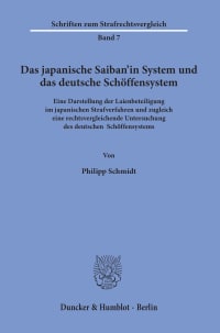 Cover Das japanische Saiban’in System und das deutsche Schöffensystem