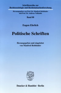 Cover Politische Schriften