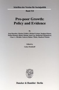 Cover Pro-poor Growth: Policy and Evidence