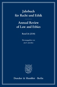 Cover Jahrbuch für Recht und Ethik / Annual Review of Law and Ethics