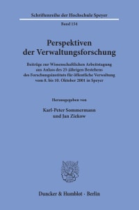 Cover Perspektiven der Verwaltungsforschung