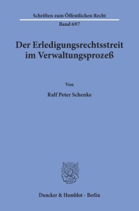 Cover Der Erledigungsrechtsstreit im Verwaltungsprozeß