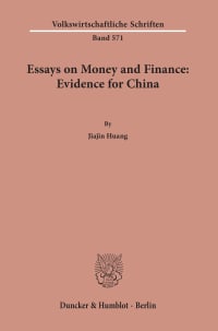 Cover Essays on Money and Finance: Evidence for China