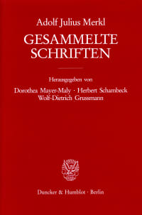 Cover Gesammelte Schriften