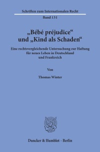 Cover »Bébé préjudice« und »Kind als Schaden«