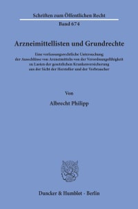 Cover Arzneimittellisten und Grundrechte