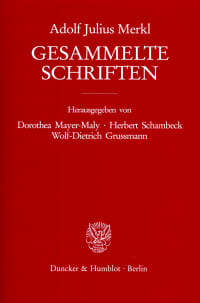 Cover Gesammelte Schriften