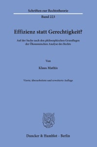 Cover Effizienz statt Gerechtigkeit?