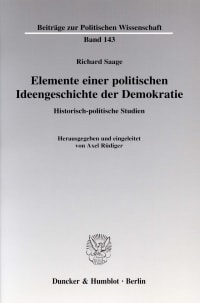 Cover Elemente einer politischen Ideengeschichte der Demokratie