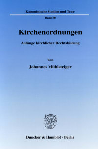 Cover Kirchenordnungen