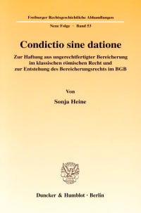 Cover Condictio sine datione