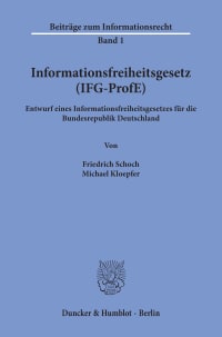 Cover Informationsfreiheitsgesetz (IFG-ProfE)